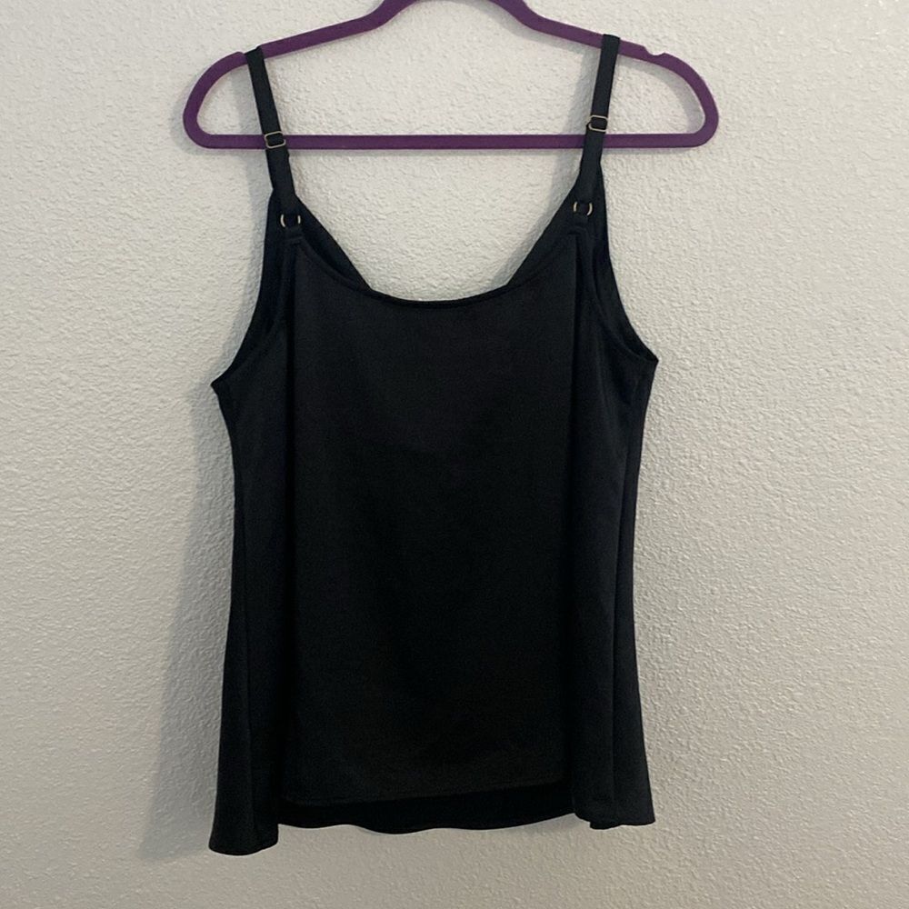 Ava and Viv -silky black Cowl neck tank -size XXL - Picture 4 of 6